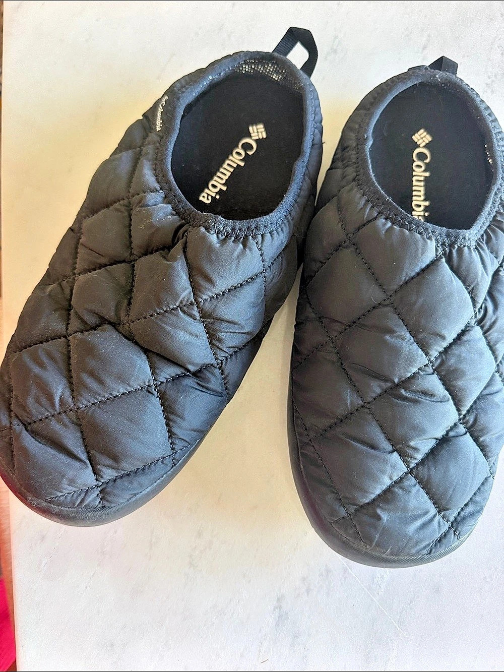 Columbia Omni-Heat Lazy Bend Camper Quilted Black Slippers